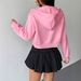 AD701 European American Cross-border Autumn And Winter New Long-sleeve Hooded Zip-up Cardigan Short Casual Versatile_ecoleips.com