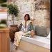 Women's Clothing Fashion Personalized Printed Macaron Linen Long Sleeved Shirt Suit_ecoleips.com