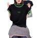 Women's Color-Block Short Sleeve T-Shirt – Slim Fit Casual Top With Vertical Stripe Design (5 Colors, S-2XL)_ecoleips.com