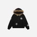 Women's Clothing Retro Style Fur Collar Star Hot Diamond Jacket For Men And Women High Street Trend Niche All Match Zipper Hooded Sweatshirt_ecoleips.com