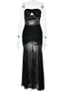 JULISSA MO Sexy Strapless See Through Lace Women Maxi Dress Green Backless Ruched Dress Summer Slim Elegant Party Evening Dress_ecoleips.com