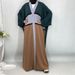 Modest Abaya Dress/Muslim Dress Women Patchwork Cardigan Robe Turkish Fashion Style Floor Length Skirt Muslim Fashion_ecoleips.com