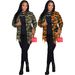 Trendy Camo Distressed Long Sleeve Shirt For Women - Stylish Casual Top With Button-Down Collar (Green/Orange, S-XXXL)_ecoleips.com