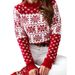 girl Foreign Trade Autumn Winter New European American Sweater Women's Christmas Snowflake Jacquard Long Sleeve Base_ecoleips.com
