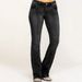 Women's Low-Rise Flared Jeans With Distressed Details - Vintage French Style Stretch Denim Pants In Light Blue, Navy, Black (Xs-Xxxxl)_ecoleips.com