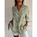2025 New Women's Summer Trendy Long Sleeve Floral Print 3 Shirt_ecoleips.com