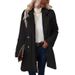 Elegant Double-Breasted Wool Blend Coat With Faux Fur Collar - Warm Winter Overcoat For Women (Pink/White/Red/Black, S-XXL)_ecoleips.com