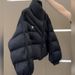 2025 New For Women Winter Short Korean Style Unique Irregular Coat Design Loose Thickened Cotton Padded Jacket Trendy_ecoleips.com