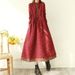 First-Line Brand Italian Original Export Clearance Women's Lace Floral Long Sleeve Cotton Linen Dress_ecoleips.com