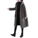 Women's Houndstooth Wool Coat - Thickened Winter Trench Coat With Hood For Office & Casual Outfits_ecoleips.com