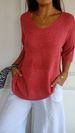 European And American Style Export Casual Multi-color Basic Slim V-neck Solid Color Knitted Sweater Women's Base Shirt_ecoleips.com