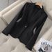 Women's Clothing 2026 Black Small Suit Jacket Female Spring And Autumn Temperament Fashion All Match Leisure Commuting Ladies Work Clothes_ecoleips.com