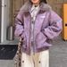 Women's Clothing Retro PU Leather Detachable Fur Collar Leather Jacket For Men And Women, New Autumn Casual Versatile Coat._ecoleips.com