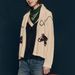 Vintage-Inspired Knit Cardigan – Oversized Fit, Art Deco Collar, Warm Acrylic Blend (S-XL, Navy/Beige)_ecoleips.com