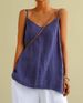 European And American Camisole Women's Clothing, 2026 Summer New Style, Loose-fitting Cotton-linen Sleeveless Versatile_ecoleips.com