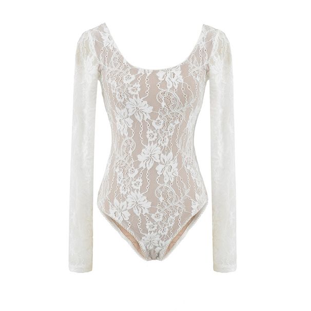 K Pure Desire Style Sexy See-Through Round-Neck Long Sleeve Bodycon Tank Top For Slim And Flirty Ladies_ecoleips.com