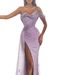 2026 Women's Dress Slip Maxi Dress Slit Sequin Irregular Evening Dress_ecoleips.com