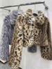 Women's Clothing Faux Fur Jacket – Short Eco-Friendly Leopard Print Coat (Brown, S/M/L)_ecoleips.com