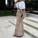 Classic Women's Long Fishtail Skirt Leopard Print Casual Everyday Style Best Selling Spring Summer Version Fitted Skirt_ecoleips.com
