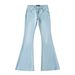 Women’s Clothing Ins Hot Girl Style Raw Edge Slim Embroidery Low Waist Flared Jeans Autumn New Slim Jeans_ecoleips.com