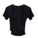Women's Cross Front Low Cut V-Neck Slim Fit Cropped Tee, Convertible Backless Two-Way Stretch Top In Black And Gray_ecoleips.com