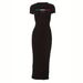 Elegant Casual Long Dress Slim Fit Round Neck Short Sleeve Women's Spring Summer Clothing_ecoleips.com