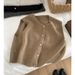 K Vest, Loose Plus Size Knit Sweater, Versatile And Fashionable New Style, Thin Base, Casual. No Accessories_ecoleips.com