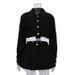 Color Block Faux Wrap Skirt Set European American Street Style Long Sleeve Short Top Two Piece Women's Clothing_ecoleips.com