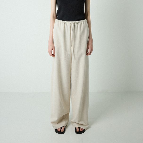 Suitable For All Seasons Tencel Loose Straight For Women Spring Summer Cotton Linen Elastic Waist Long Fashion Wide Leg Yamamoto Casual Pants_ecoleips.com