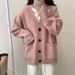 Oversized Cardigan Sweater – Vintage Knit Open Front Coat With Patch Pockets & Rolled Cuffs (7 Colors, Acrylic-Blend, One-Size Fits US S-L)_ecoleips.com
