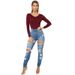 Women's Clothing Black Ripped Jeans Women's Elastic New Tight Elastic Slim Fashion Slim Fit Pants_ecoleips.com