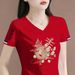 Women's Clothing T-Shirt Short Sleeve Slim Fit Versatile Plus Size Clearance Sale Half Sleeve Top_ecoleips.com