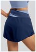 K Color Blocked Fake Two-piece Yoga Shorts, Running And Fitness Clothes, Nude And Anti Glare Sports Shorts For Women_ecoleips.com