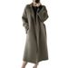 Women's Clothing 200 Pounds Fat MM Woolen Coat Female Long Knee Length Loose Large Size High End Coat Autumn And Winter New Style_ecoleips.com