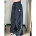 American Wide Leg With Striped Splicing, Floor Drawstring, Jogging Pants, Loose Fitting Harajuku Street Casual Pants For_ecoleips.com