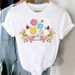 European And American Cross-border Foreign Trade Women's Clothing, Floral Print Round-neck Short-sleeve T-shirt Top_ecoleips.com