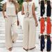 Women's Clothing Women's Fashion Sleeveless Vest Casual Trousers Suit_ecoleips.com