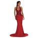 Women's Elegant Sexy Halter Neck Backless Dress C7642 Cross Border Fashion for European And American Markets Suitable for Spring/Autumn Summer_ecoleips.com