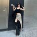 Verve Women's Clothing 2025 Summer New Street Fashion Solid Color Irregular Slim Fit Skirt For Women_ecoleips.com