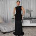 Women's Clothing Fashion Splicing Pleated Temperament Slim Beaded Dress_ecoleips.com
