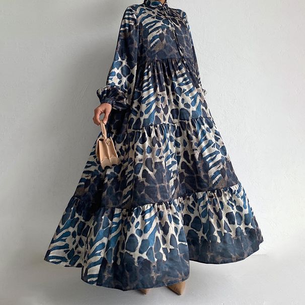 Women's Clothing Muslim New Woven Print Long Fashionable And Elegant Dress_ecoleips.com