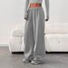 Women's Clothing Slim-Fit Straight Leg Pants – High Waist, Stretch Polyester, Minimalist & Versatile (S-XXL, Neutral Colors)_ecoleips.com