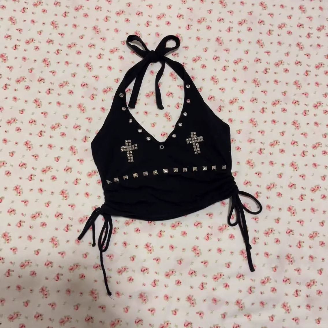 Strappy Women's Camisole Top Rhinestone Studded Sexy Street Party Nightclub Cross Border Foreign Trade Wholesale_ecoleips.com