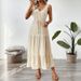 Leisure Vacation 2025 Summer New Texture Sleeveless Seaside Dress_ecoleips.com
