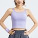 Women's Clothing New Striped Double Shoulder Strap Vest Soft High Elastic Breathable U Shaped Beautiful Back Fixed Chest Pad Sports Vest_ecoleips.com