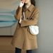 Women's Plus Size Slim Fit Wool Coat Mid-Length Padded Collar Autumn/Winter Thickened Casual Fashion Coat_ecoleips.com