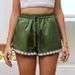 Summer Casual Lace-Up Loose Shorts For Women Tie-Up Hot Pants American Style_ecoleips.com