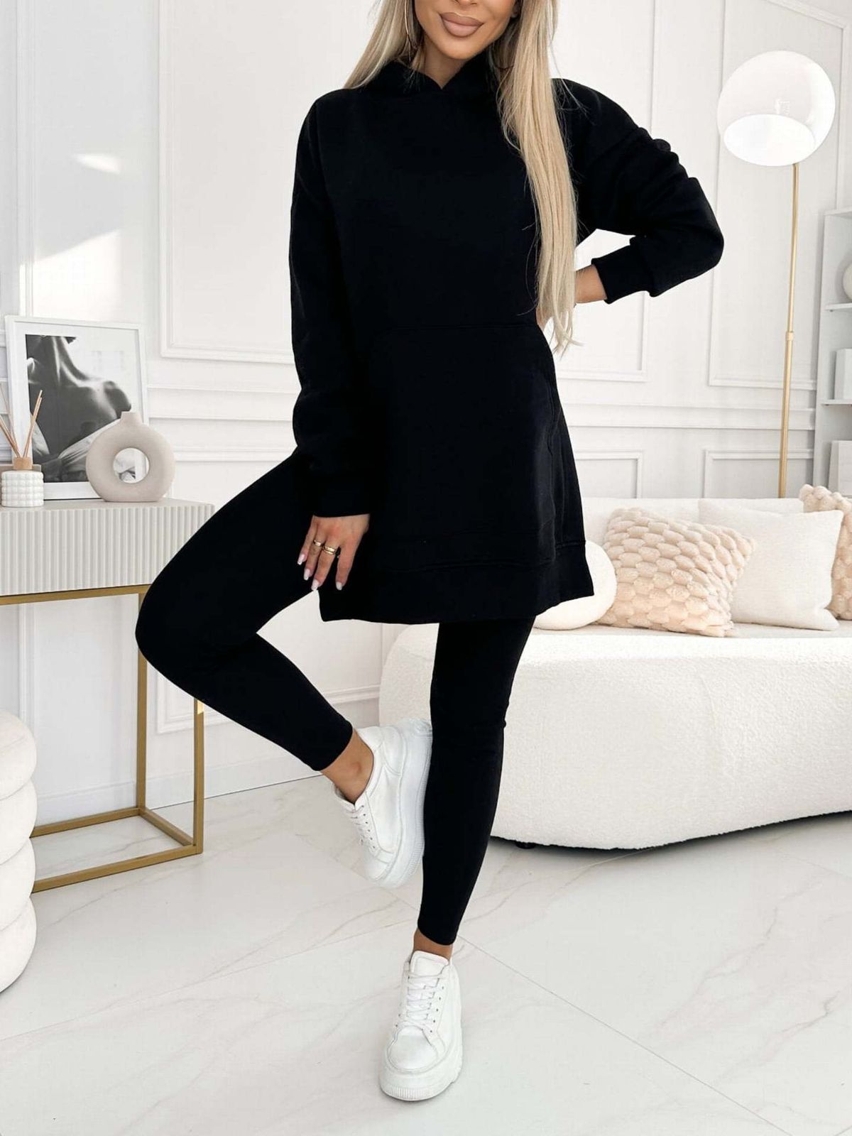 Women's Clothing Sports Leisure Hooded Sweatshirt Thickened Threaded Leggings Two Piece Suit_ecoleips.com