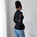 Spring New Arrival Women's Lace Trimmed Knitted T-Shirt Long Sleeved Slim Fit European American Style Cross Border Amazon_ecoleips.com