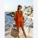 Women's Japanese Style Striped Ramie Bamboo Fiber Top Loose Fitting Casual V Neck Flutter Sleeve Shirt And Shorts Set_ecoleips.com
